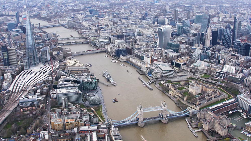 Bloomberg Aerial Filming in London